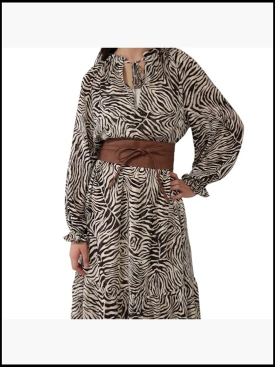 Fashiongen Faux Leather Wide Obi Belt with Lace Closure main image 5